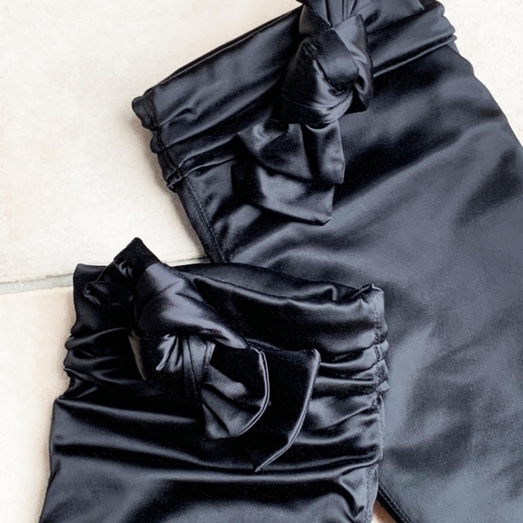 LES TROPEZIENNES COLLECTION Luxe Black Satin Knee-High Boot - Picture 3 of 10